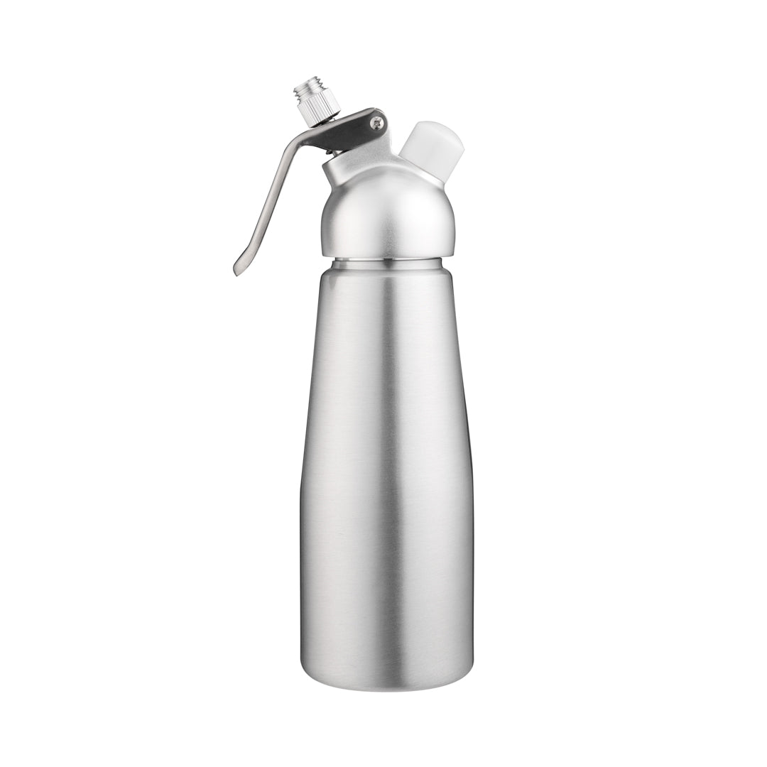 Whip Tek 0.5L Aluminum Whipped Cream Dispenser - with 3 Plastic Decorator Tips - 1 count box