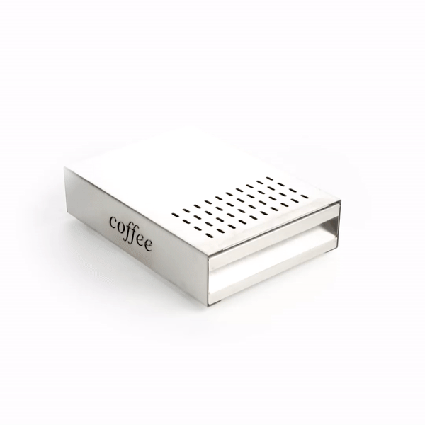Restpresso Silver Stainless Steel Coffee Knock Box Drawer - 13 1/2" x 9 3/4" x 3 3/4" - 1 count box
