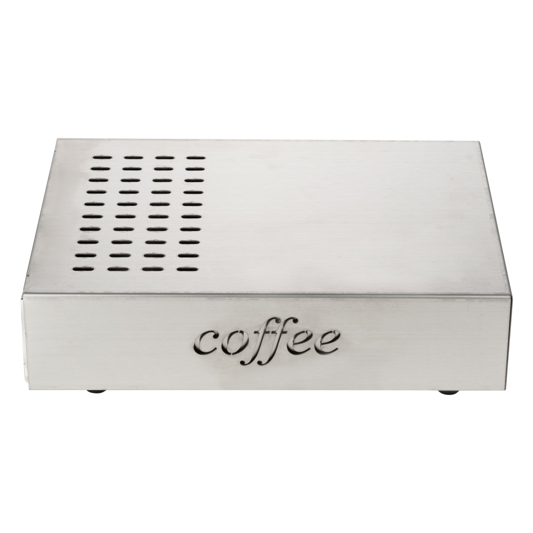 Restpresso Silver Stainless Steel Coffee Knock Box Drawer - 13 1/2" x 9 3/4" x 3 3/4" - 1 count box