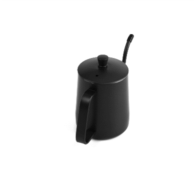 Restpresso 20 oz Black Stainless Steel Pour Over / Gooseneck Kettle - 8 3/4" x 3 1/2" x 5 1/2" - 1 count box
