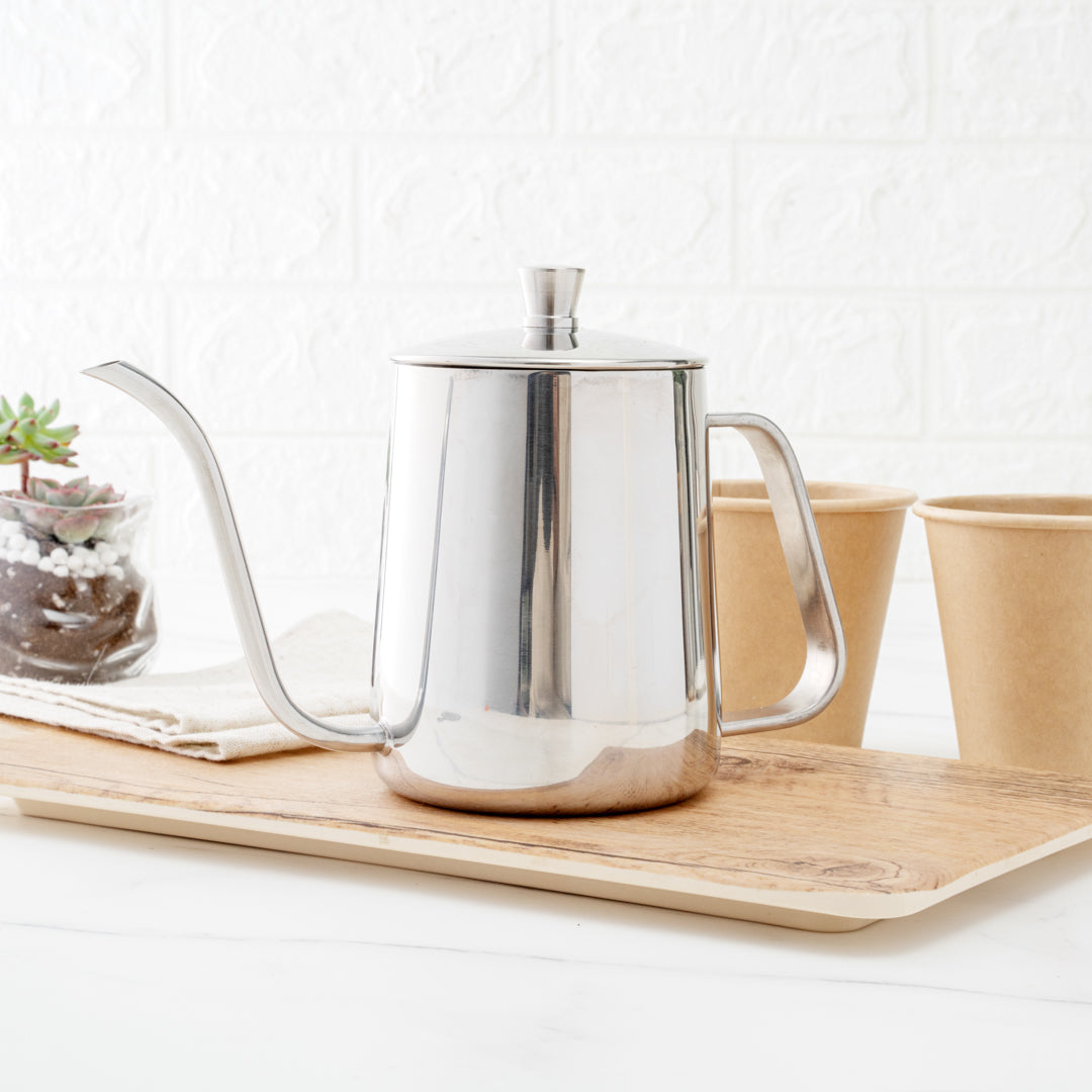 Restpresso 20 oz Stainless Steel Pour Over / Gooseneck Kettle - 8 3/4" x 3 1/2" x 5 1/2" - 1 count box