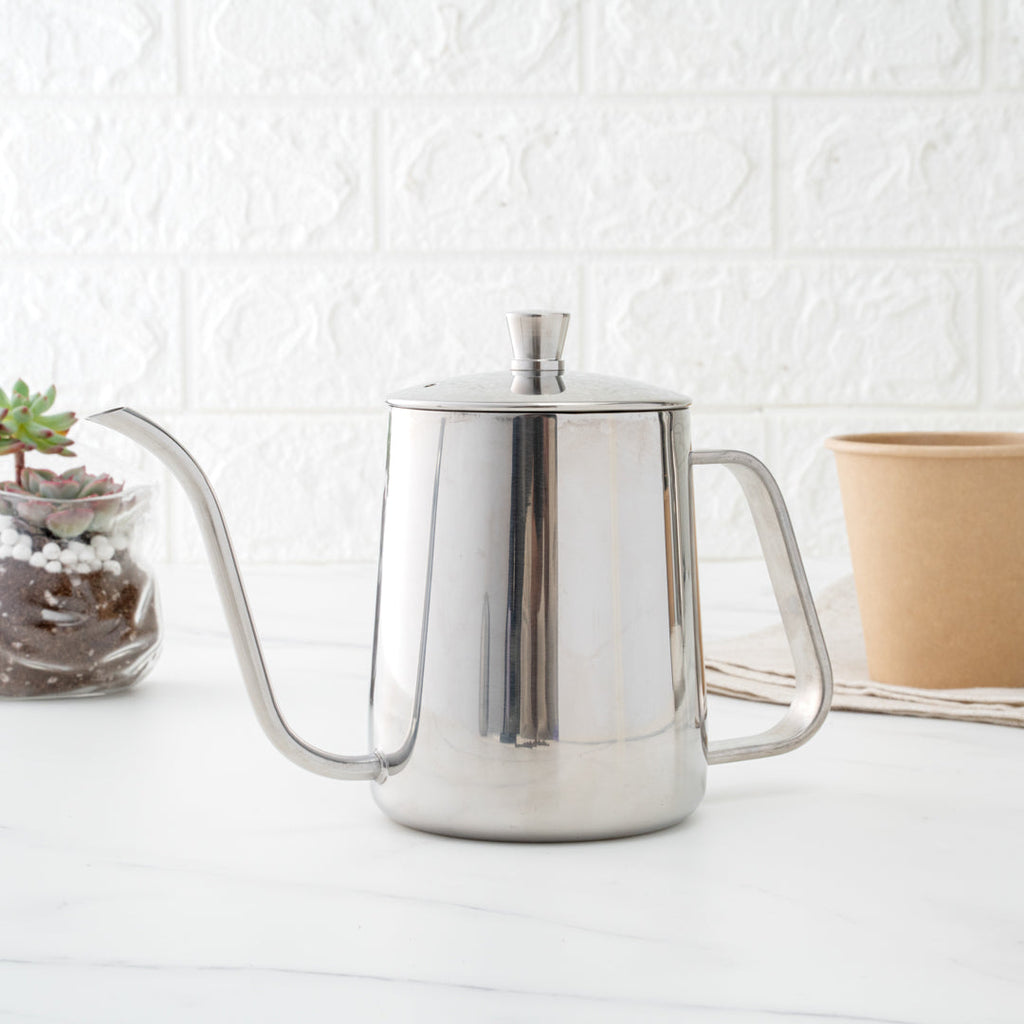Restpresso 20 oz Stainless Steel Pour Over / Gooseneck Kettle - 8 3/4" x 3 1/2" x 5 1/2" - 1 count box