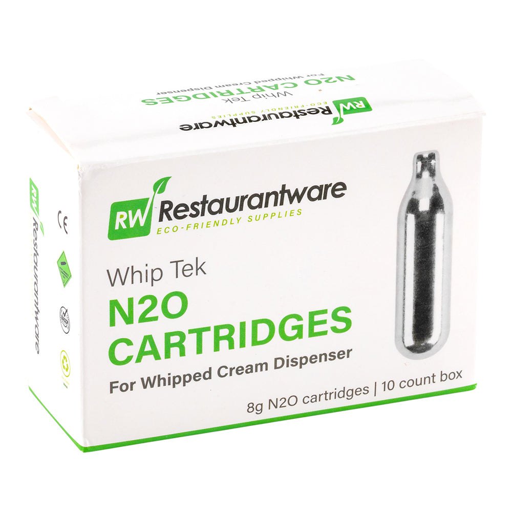 Whip Tek 8g N2O Cartridge - for Whipped Cream Dispenser - 10 count box