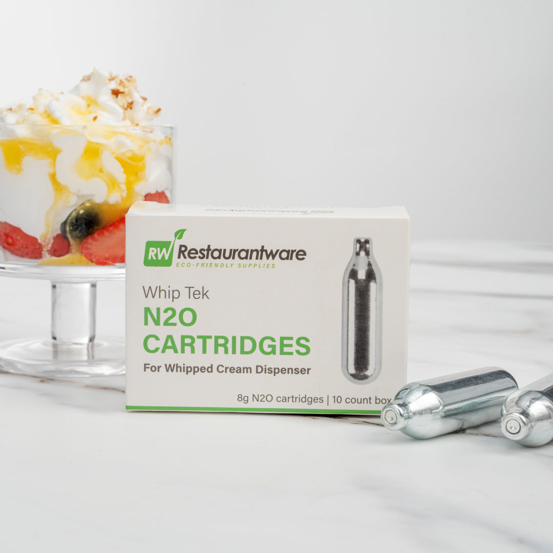 Whip Tek 8g N2O Cartridge - for Whipped Cream Dispenser - 10 count box