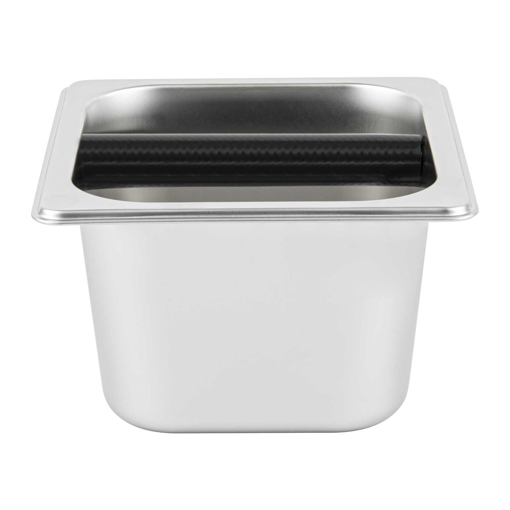 Restpresso Stainless Steel Coffee / Espresso Knock Box - 7" x 6 1/2" x 4" - 1 count box