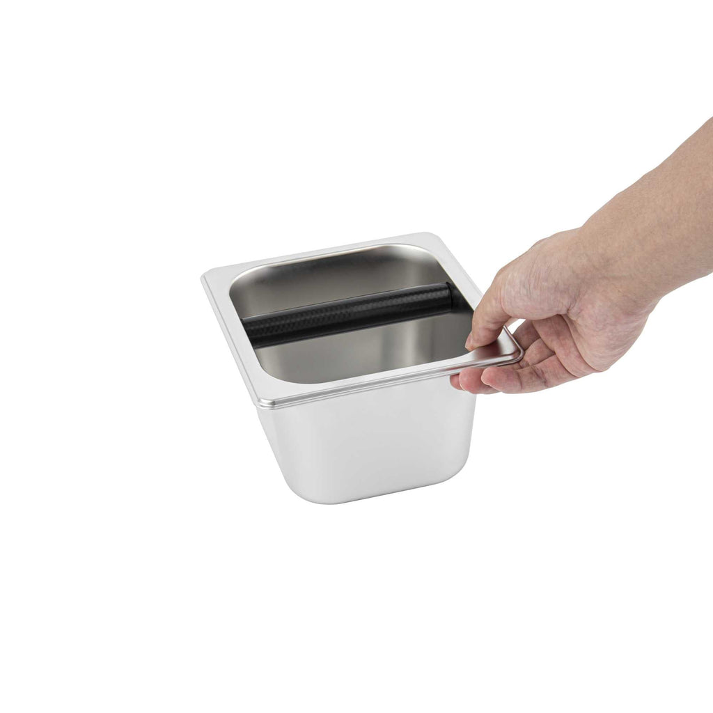 Restpresso Stainless Steel Coffee / Espresso Knock Box - 7" x 6 1/2" x 4" - 1 count box