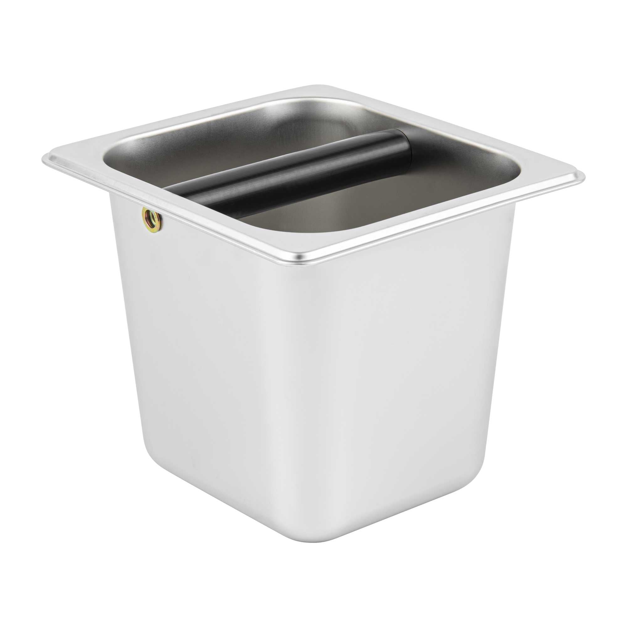 Restpresso Stainless Steel Deep Coffee / Espresso Knock Box - 7" x 6 1/2" x 6" - 1 count box