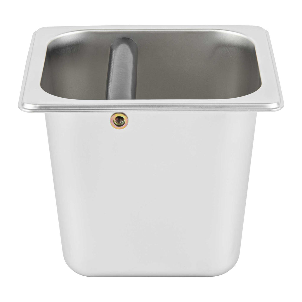 Restpresso Stainless Steel Deep Coffee / Espresso Knock Box - 7" x 6 1/2" x 6" - 1 count box