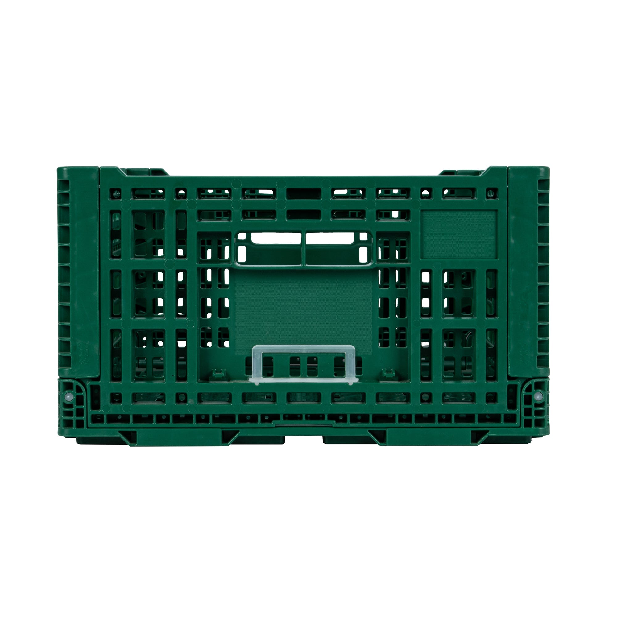 Cater Tek Rectangle Green Plastic 36L Collapsible Milk Crate - Stackable - 23 1/2" x 15 3/4" x 8 1/2" - 1 count box