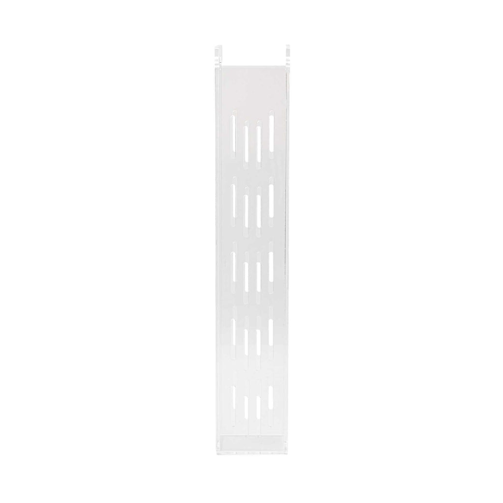 Bev Tek 3 gal Square Clear Acrylic Beverage Dispenser - Infusion Core, White Base - 7 3/4" x 7 3/4" x 25 3/4" - 1 count box