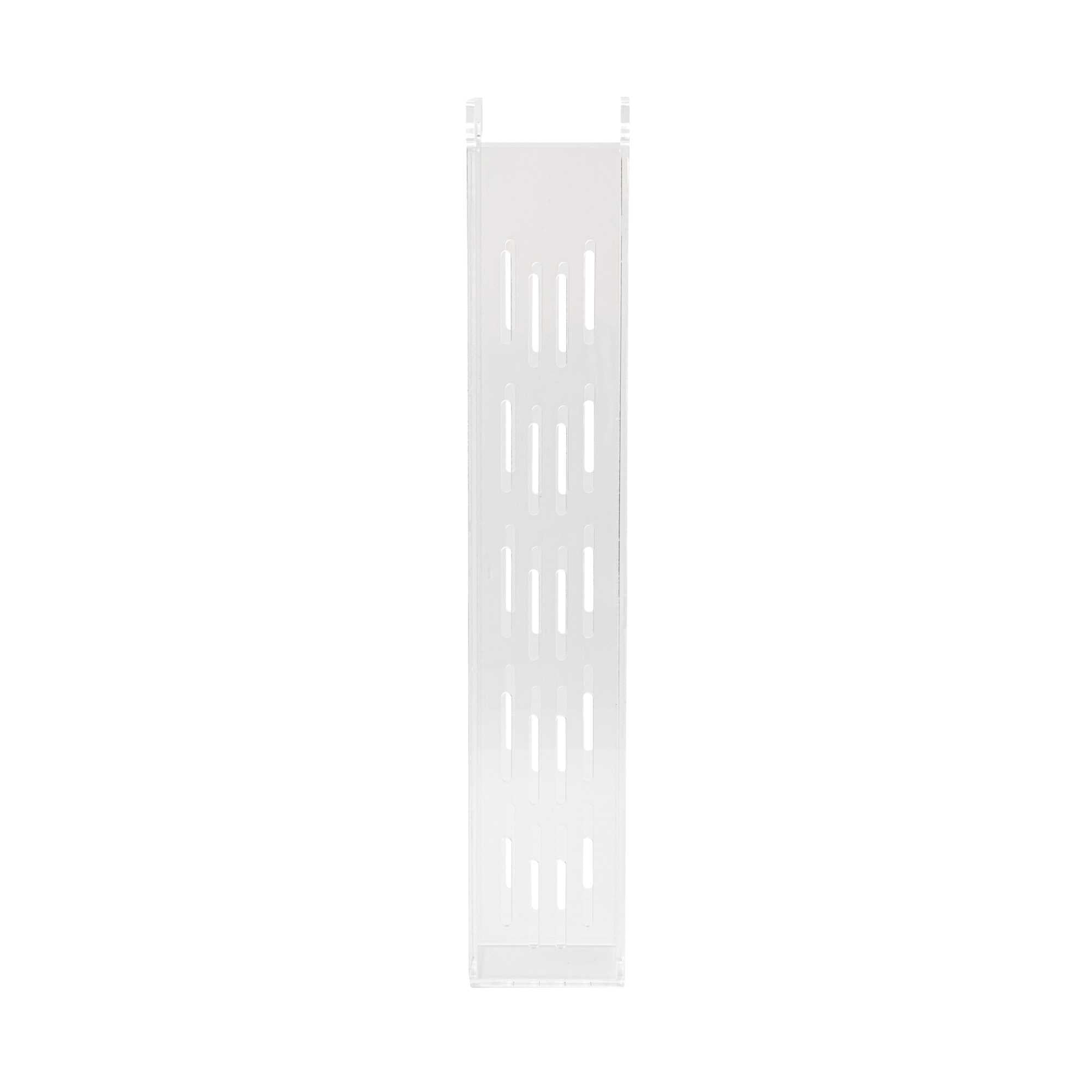 Bev Tek 3 gal Square Clear Acrylic Beverage Dispenser - Infusion Core, White Base - 7 3/4" x 7 3/4" x 25 3/4" - 1 count box