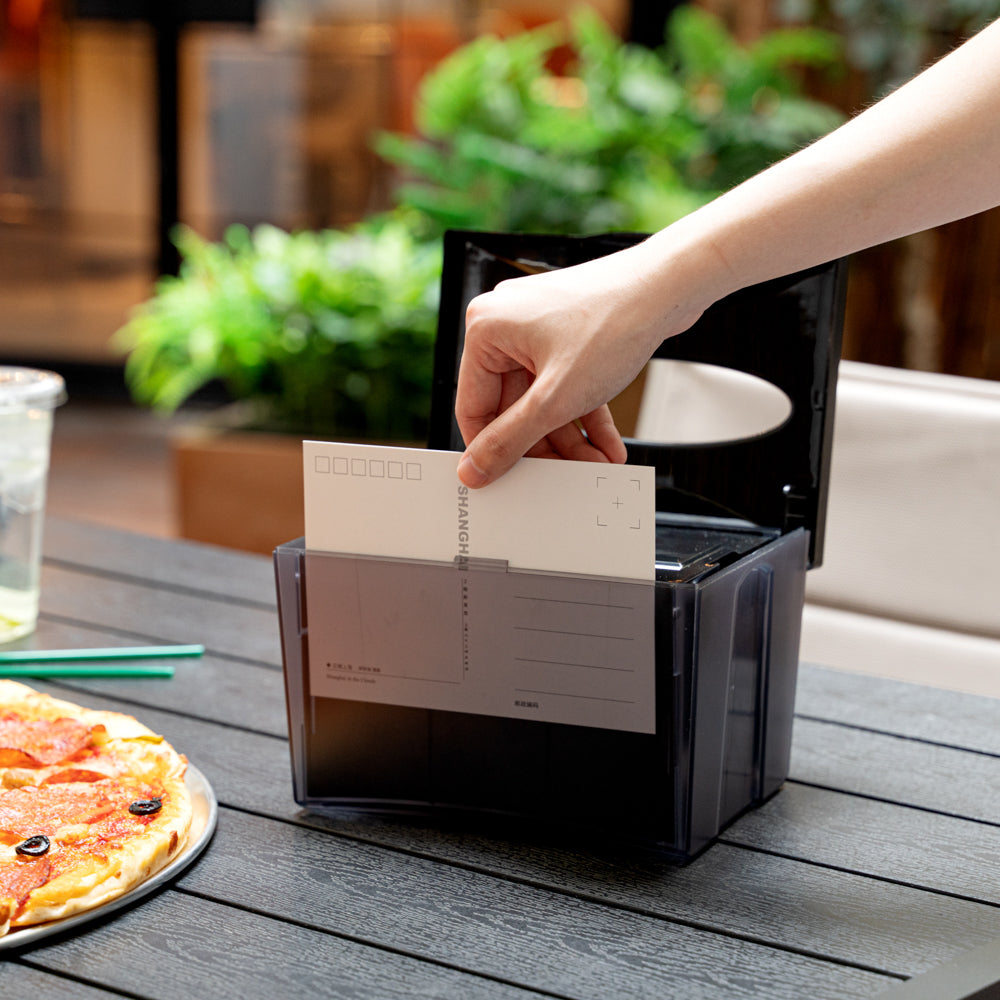 Bar Lux Rectangle Gray Interfold Napkin Dispenser - Tabletop - 7 1/2" x 6" x 6 1/4" - 10 count box