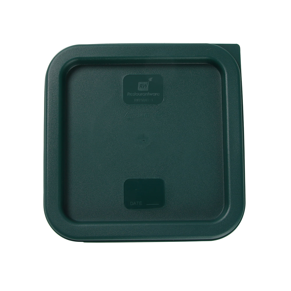 Met Lux Square Green Plastic Food Storage Container Lid - Fits 2 and 4 qt - 1 count box