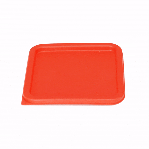 Met Lux Square Red Plastic Food Storage Container Lid - Fits 6 and 8 qt - 10 count box