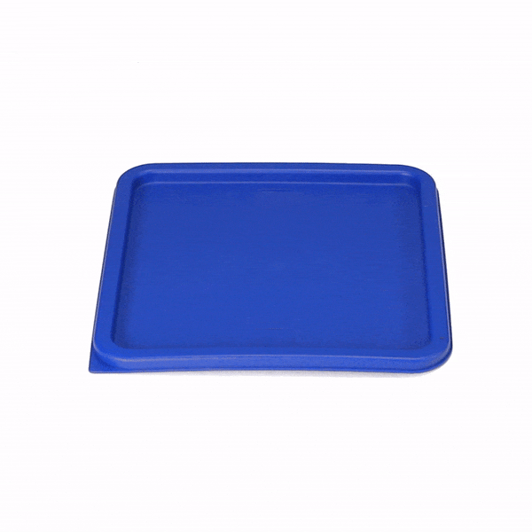 Met Lux Square Blue Plastic Food Storage Container Lid - Fits 12, 18 and 22 qt - 1 count box