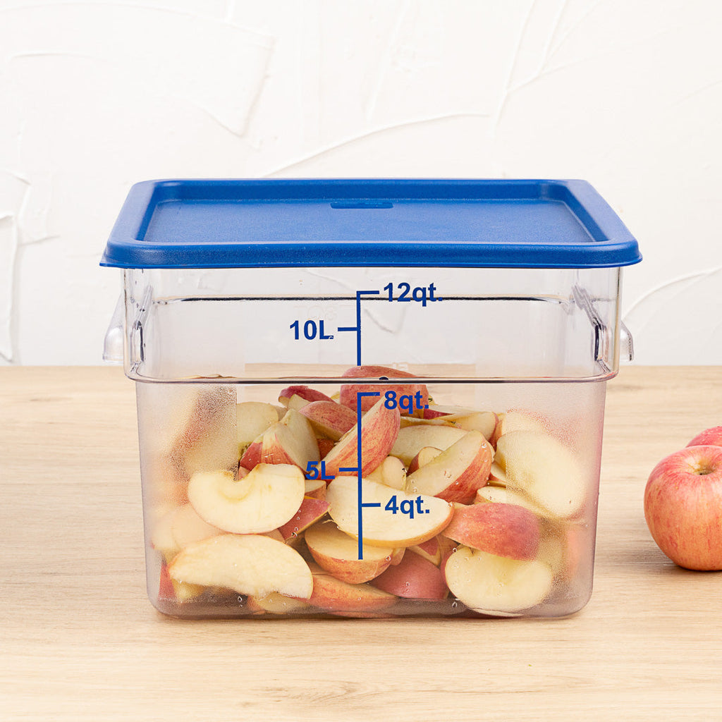 Met Lux Square Blue Plastic Food Storage Container Lid - Fits 12, 18 and 22 qt - 1 count box