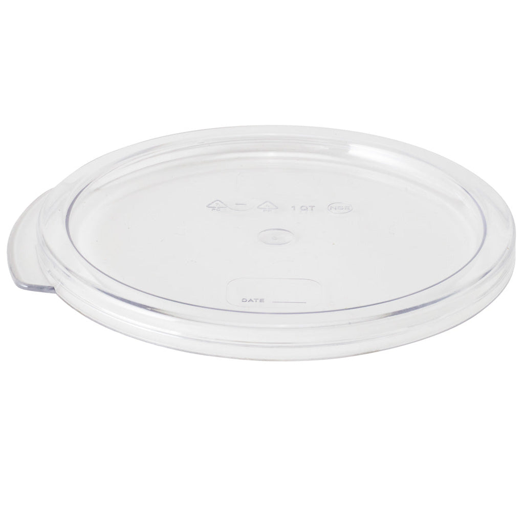Met Lux Round Clear Plastic Food Storage Container Lid - Fits 1 qt - 1 count box