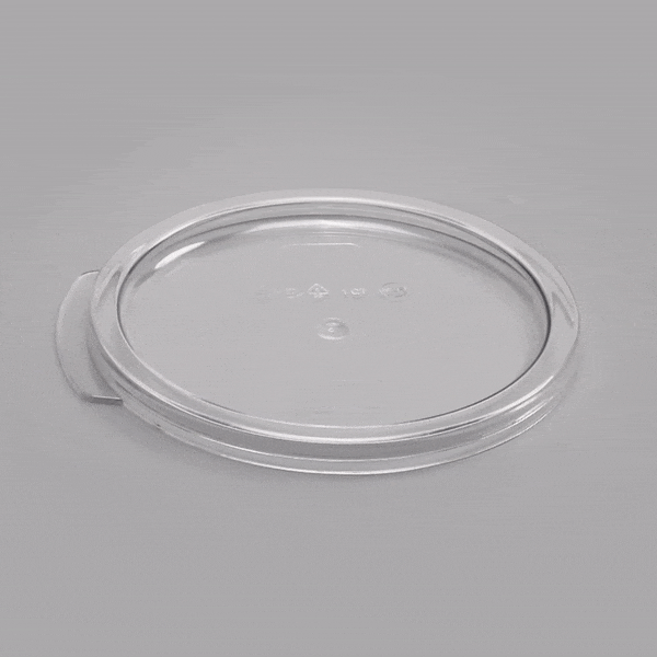 Met Lux Round Clear Plastic Food Storage Container Lid - Fits 1 qt - 1 count box