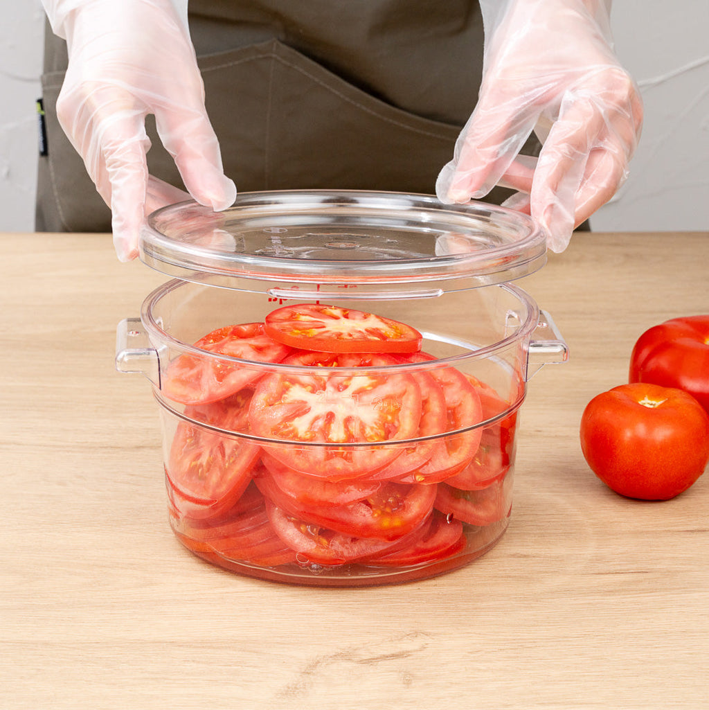 Met Lux Round Clear Plastic Food Storage Container Lid - Fits 2 and 4 qt - 1 count box