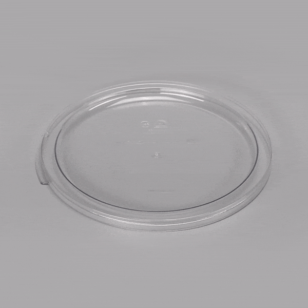Met Lux Round Clear Plastic Food Storage Container Lid - Fits 2 and 4 qt - 7 1/4" x 7 1/4" x 1/2" - 10 count box