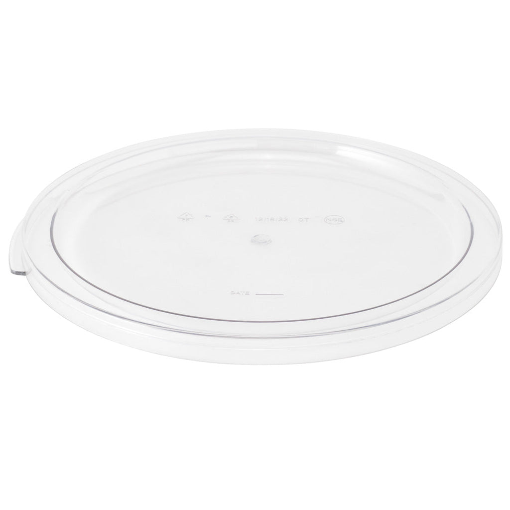 Met Lux Round Clear Plastic Food Storage Container Lid - Fits 12, 18 and 22 qt - 1 count box