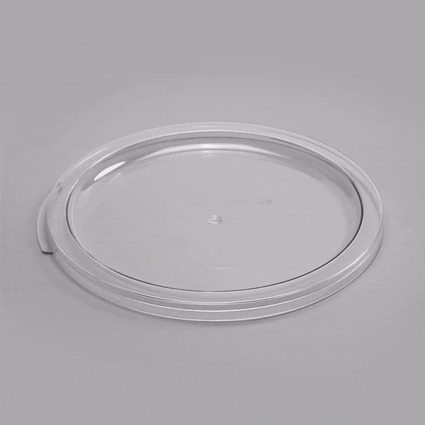 Met Lux Round Clear Plastic Food Storage Container Lid - Fits 12, 18 and 22 qt - 1 count box