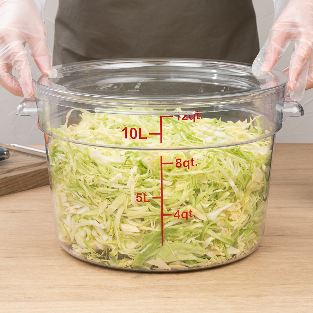 Met Lux Round Clear Plastic Food Storage Container Lid - Fits 12, 18 and 22 qt - 1 count box