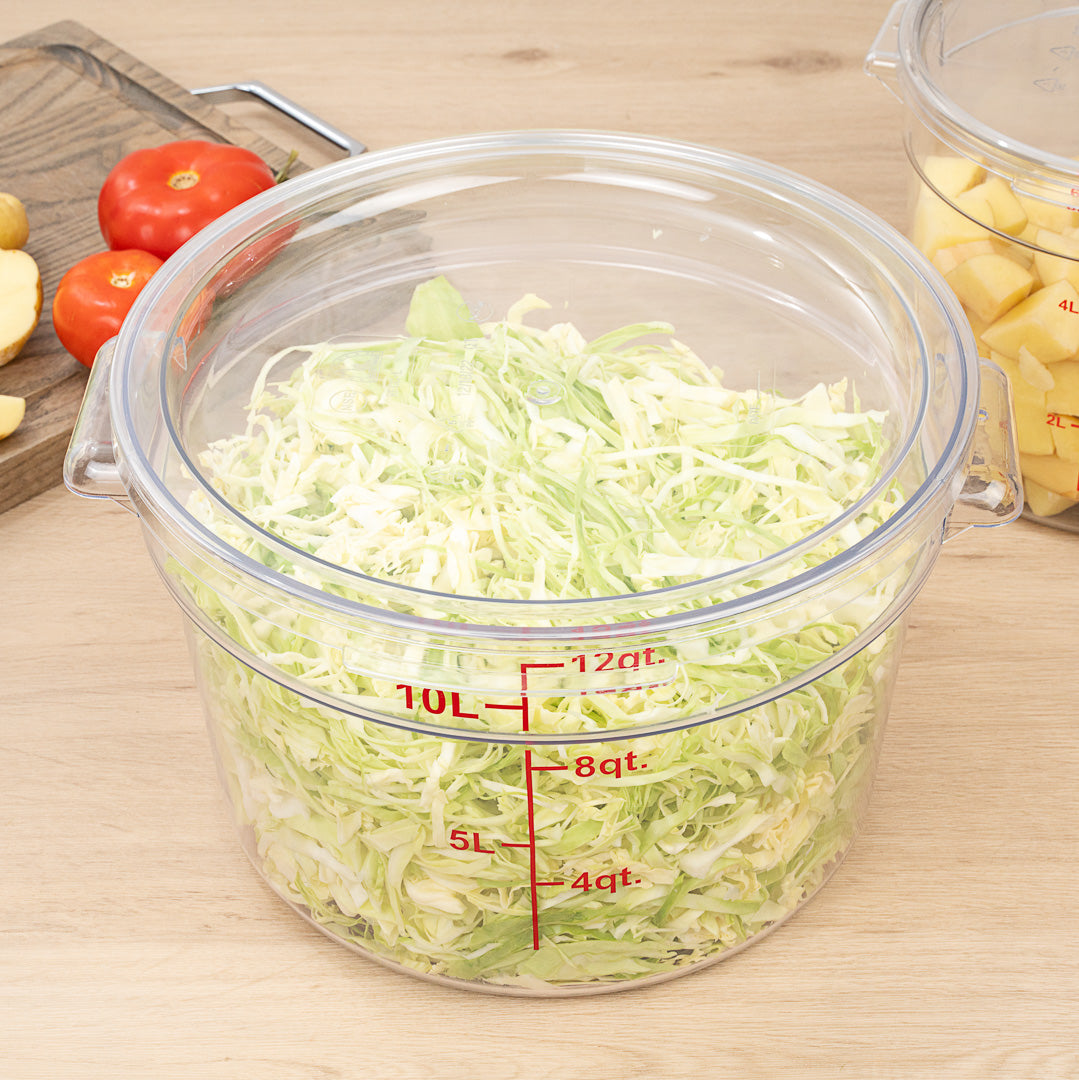 Met Lux Round Clear Plastic Food Storage Container Lid - Fits 12, 18 and 22 qt - 1 count box