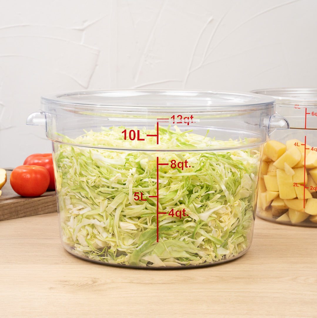 Met Lux Round Clear Plastic Food Storage Container Lid - Fits 12, 18 and 22 qt - 1 count box