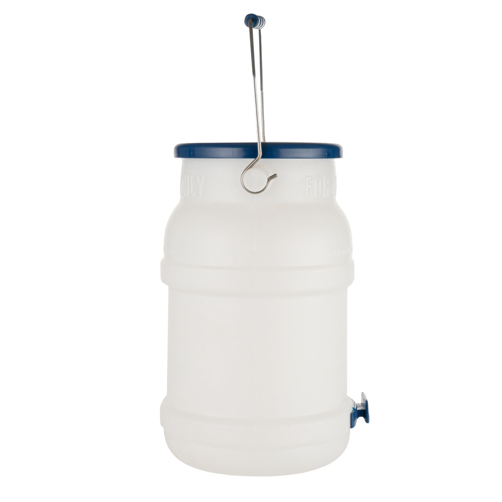 Met Lux 5 gal Round White Plastic Ice Tote - with Lid, Mounting Bracket - 1 count box