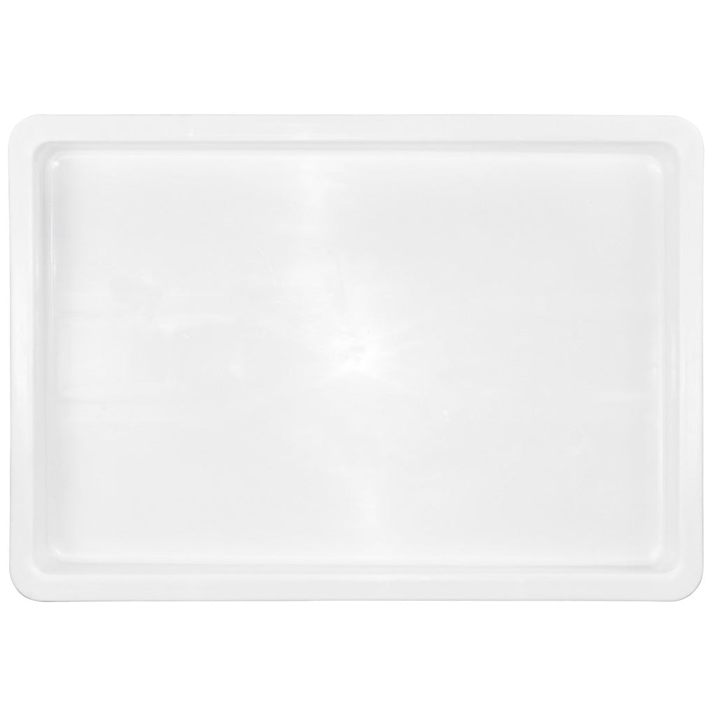 Pizzaly Rectangle White Plastic Pizza Dough Proofing Box - 26" x 18" x 3" - 1 count box