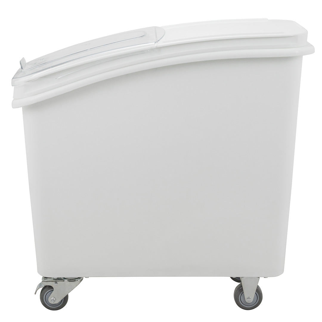 Met Lux 21 gal Rectangle White Mobile Ingredient Storage Bin - with Lid - 29" x 13" x 29 1/4" - 1 count box
