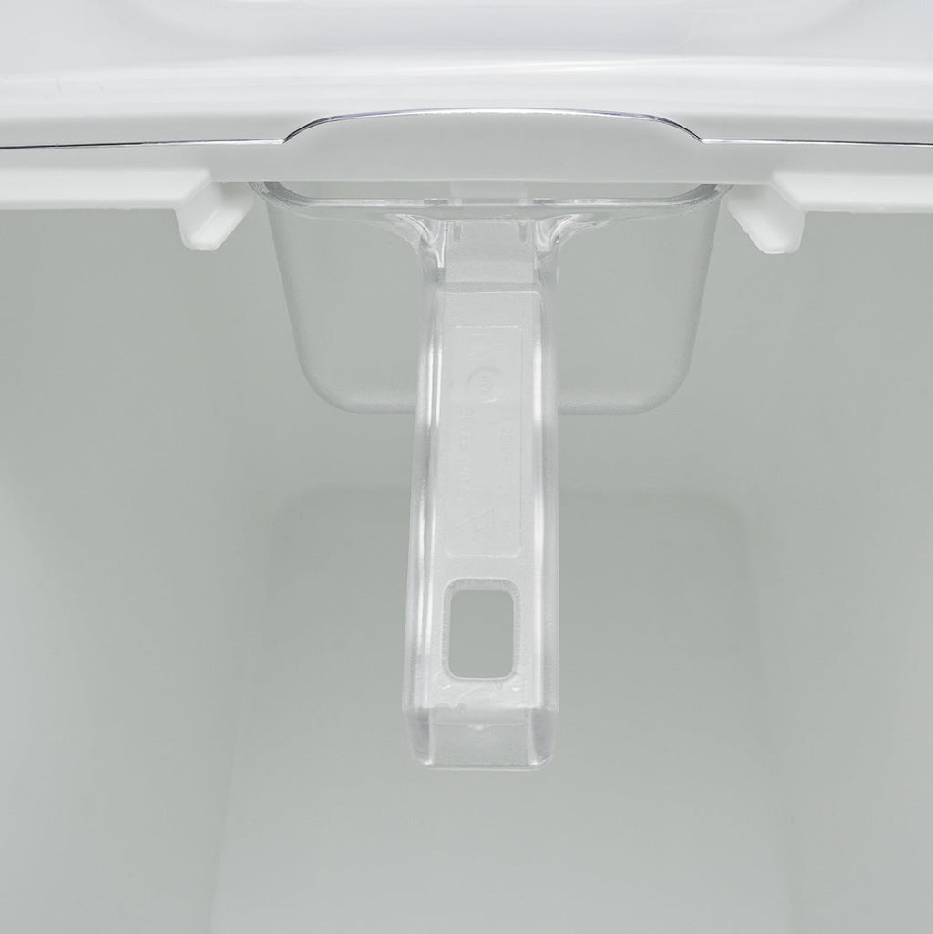 Met Lux 27 gal Rectangle White Mobile Ingredient Bin - with Lid - 29 1/2" x 15 1/2" x 28" - 1 count box