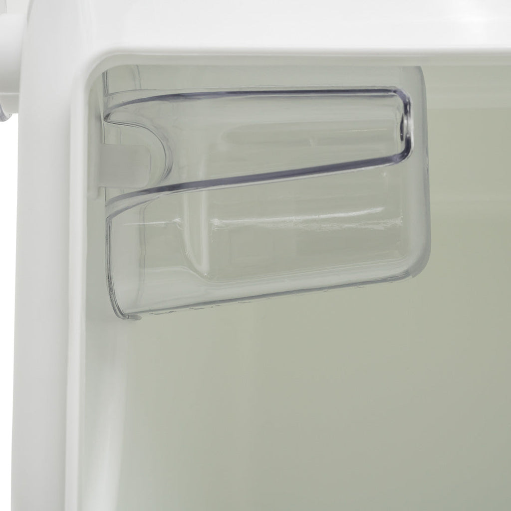 Met Lux 13 gal Rectangle White Shelf Ingredient Bin - with 2 1/2 Cup Measuring Scoop - 22 1/2" x 20 1/4" x 16 1/2" - 1 count box