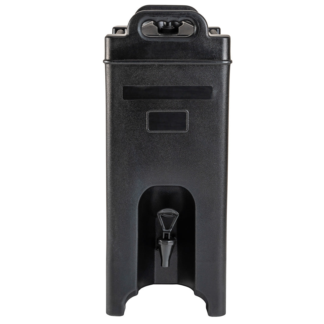 Cater Tek 5 gal Rectangle Black Beverage Dispenser - Insulated - 16 1/2" x 10" x 26" - 1 count box