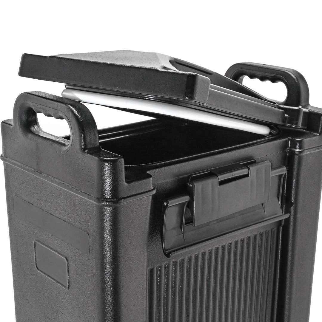 Cater Tek 5 gal Rectangle Black Beverage Dispenser - Insulated - 16 1/2" x 10" x 26" - 1 count box