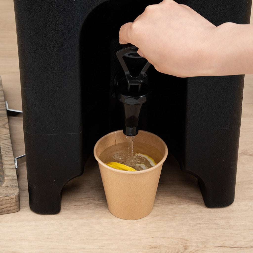 Cater Tek 5 gal Rectangle Black Beverage Dispenser - Insulated - 16 1/2" x 10" x 26" - 1 count box