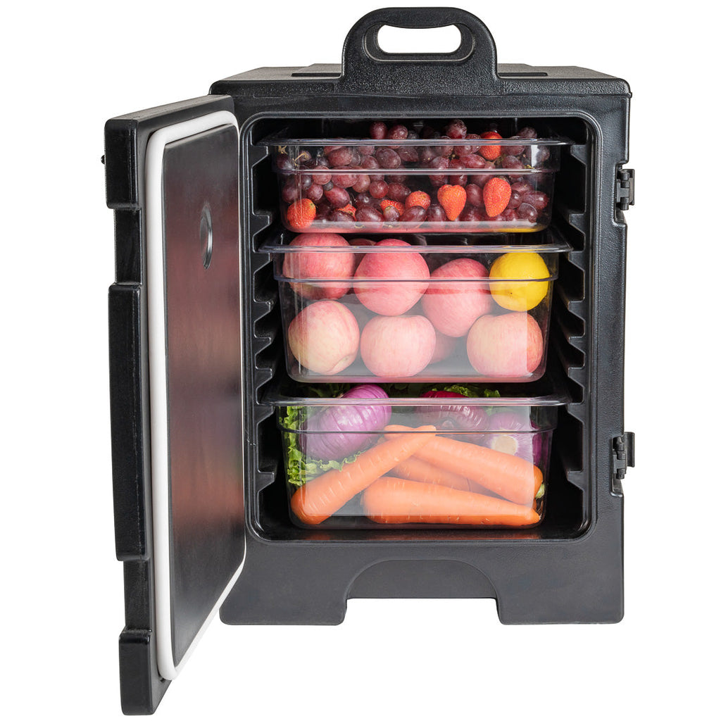Cater Tek Rectangle Black Food Pan Carrier - Insulated, Front Loading - 16 3/4" x 24" x 25" - 1 count box