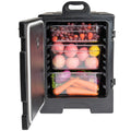 Cater Tek Rectangle Black Food Pan Carrier - Insulated, Front Loading - 16 3/4" x 24" x 25" - 1 count box