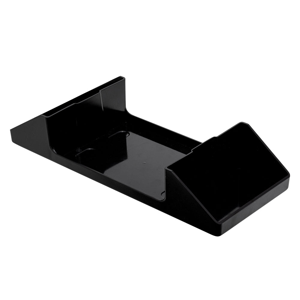 Bar Lux Rectangle Black Plastic Tabletop Condiment Caddy / Interfold Napkin Dispenser - 14 1/4" x 5 3/4" x 6 1/2" - 1 count box
