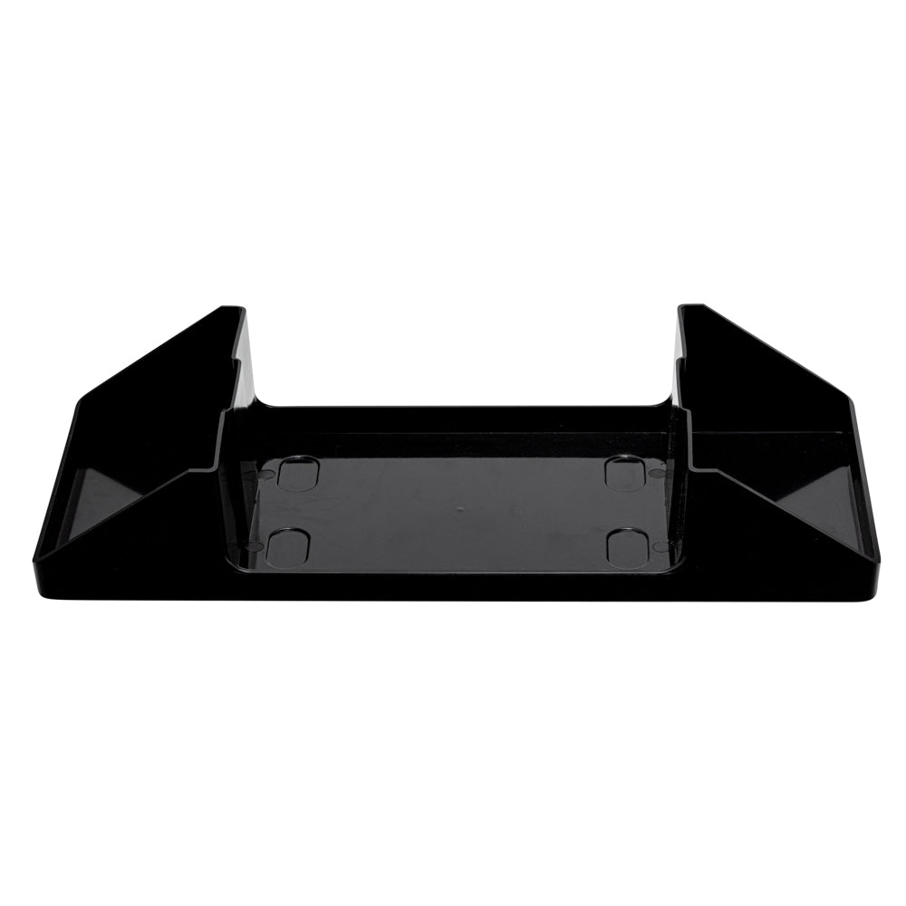 Bar Lux Rectangle Black Plastic Tabletop Condiment Caddy / Interfold Napkin Dispenser - 14 1/4" x 5 3/4" x 6 1/2" - 10 count box