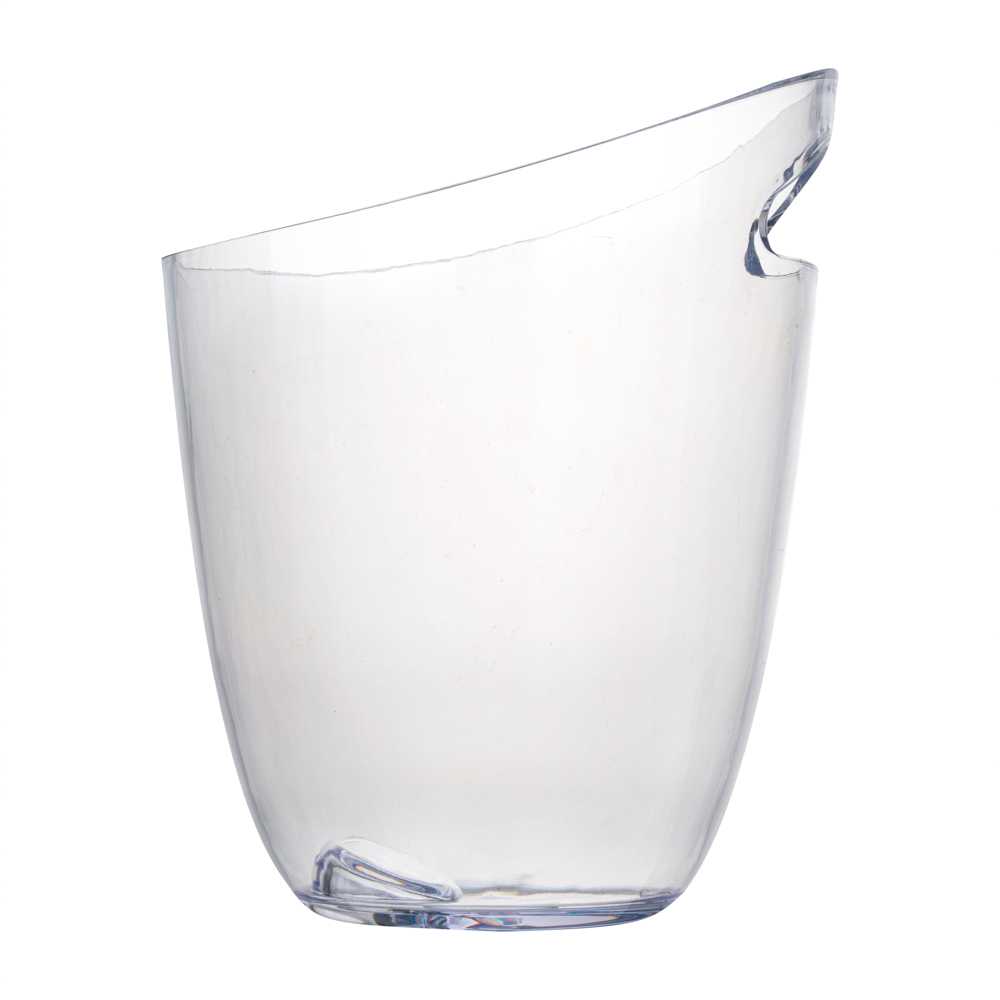 Bar Lux 3.2 qt Clear Plastic Champagne / Wine Bucket - 9 1/4" x 7 1/2" x 7 3/4" - 1 count box