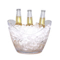 Bar Lux 3.7 qt Clear Plastic Champagne Wine Bucket - 10 3/4" x 8" x 7 3/4" - 1 count box