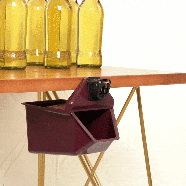Bar Lux Red Bottle Cap Catcher - with Bottle Opener - 9" x 5 1/2" x 4 3/4" - 1 count box