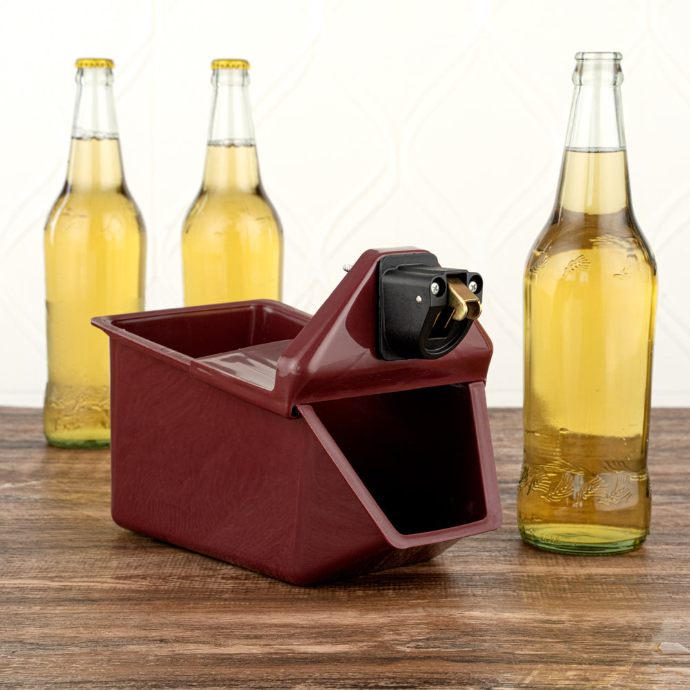 Bar Lux Red Bottle Cap Catcher - with Bottle Opener - 9" x 5 1/2" x 4 3/4" - 1 count box