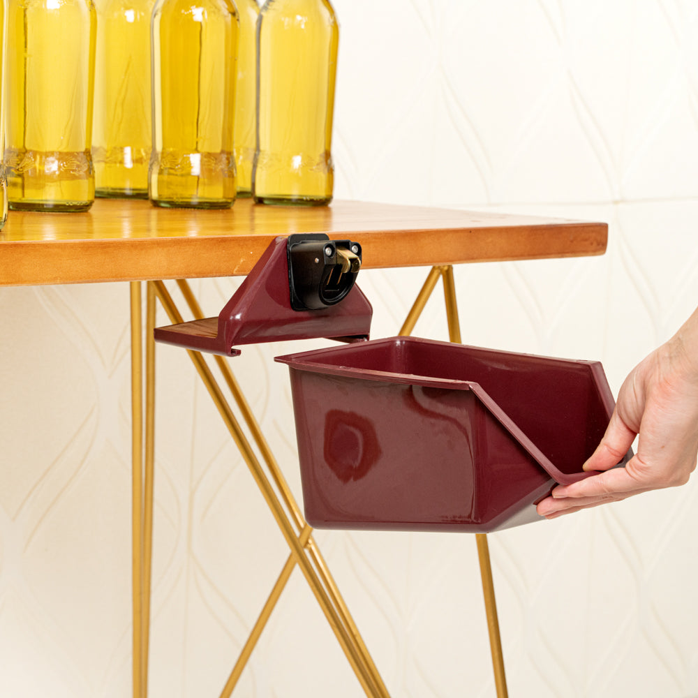 Bar Lux Rectangle Red Bottle Cap Catcher - with Bottle Opener - 9" x 5 1/2" x 4 3/4" - 10 count box