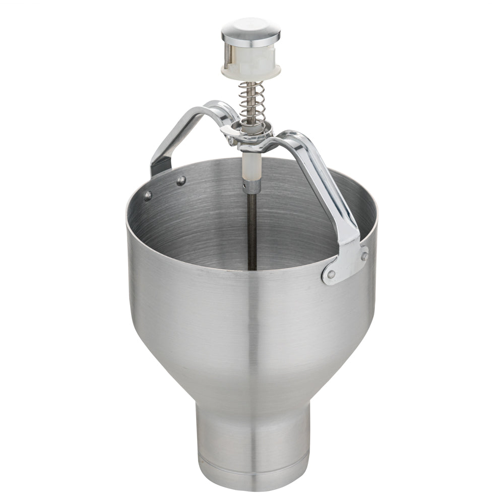 Met Lux Round Aluminum Pancake / Waffle Batter Dispenser - 6 1/2" x 6 1/2" x 13" - 1 count box