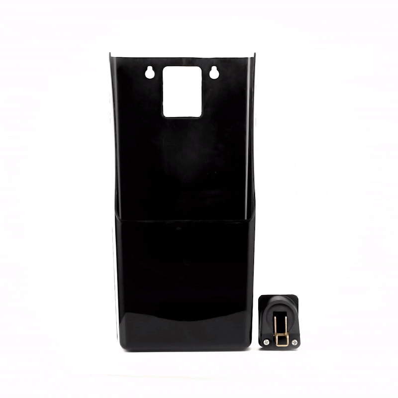 Bar Lux Rectangle Black Bottle Cap Catcher - with Bottle Opener - 8 1/4" x 5 1/2" x 3" - 10 count box