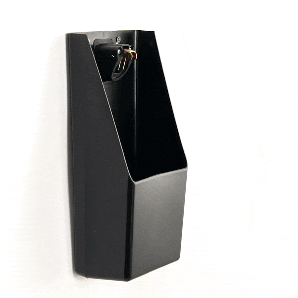 Bar Lux Rectangle Black Bottle Cap Catcher - with Bottle Opener - 8 1/4" x 5 1/2" x 3" - 10 count box