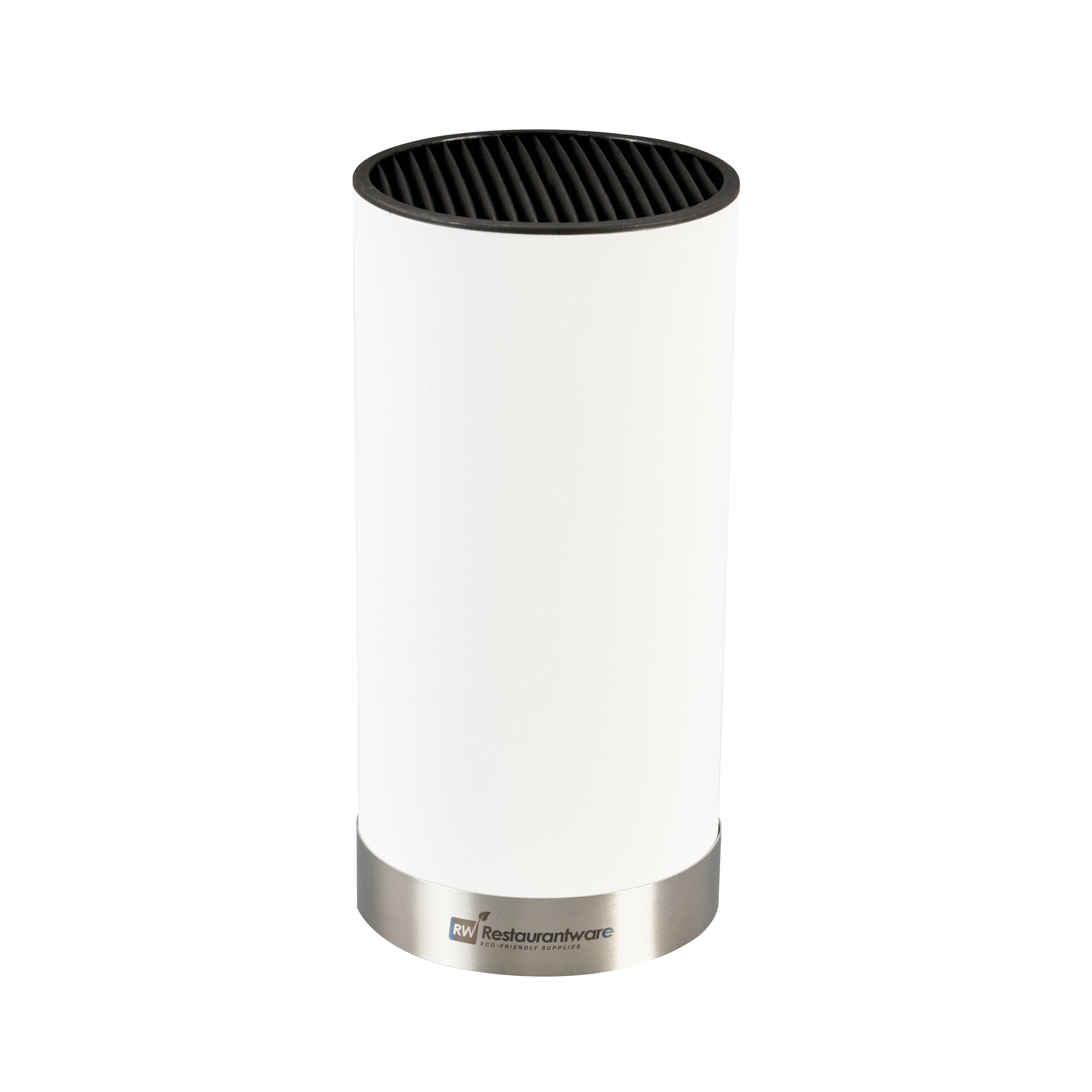 Sensei Round White Knife Block - Soft Touch - 4 1/4" x 4 1/4" x 9" - 1 count box